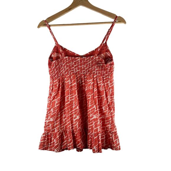 Hang Ten Womens Red White Cotton Spaghetti Babydoll Pullover Tank Top - Size L - Picture 7 of 13